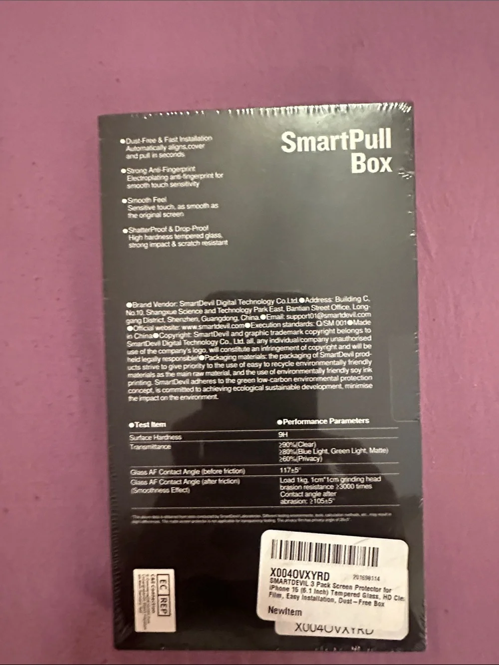 SmartPull Box Screen Protector Installation Kit - Black IPhone 15 3 Pack.